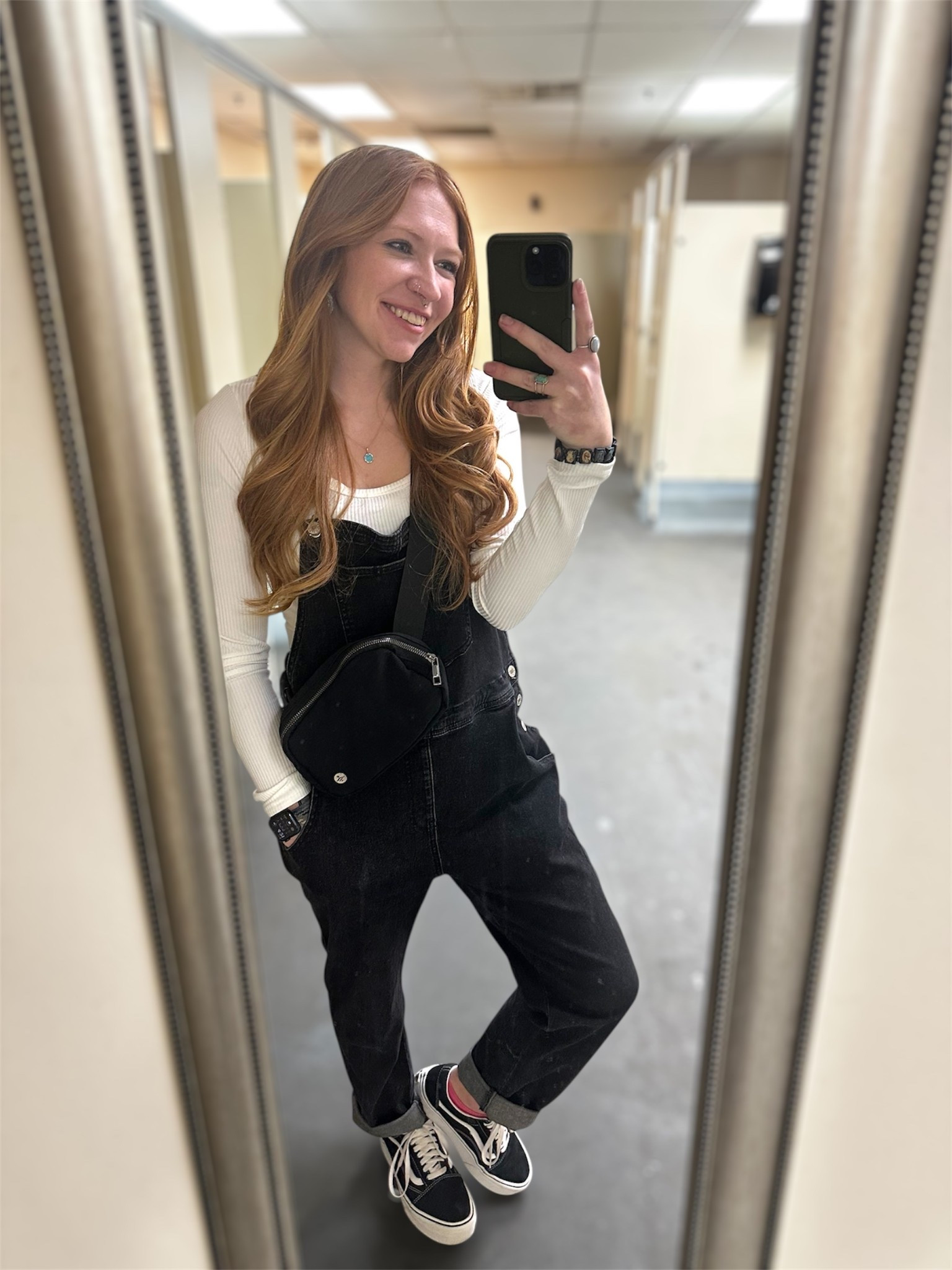 Black overalls + white cropped long sleeve + platform Vans 🖤
An easy casual outfit that’s comfy, neutral, and perfect for everyday wear. 
#LTKStyle #OverallOutfit #BlackOveralls #PlatformVans #CasualMomStyle #EverydayOutfit #StreetStyle #NeutralOutfit #CrossbodyBag #WeekendLook

#LTKootd #LTKmomlife