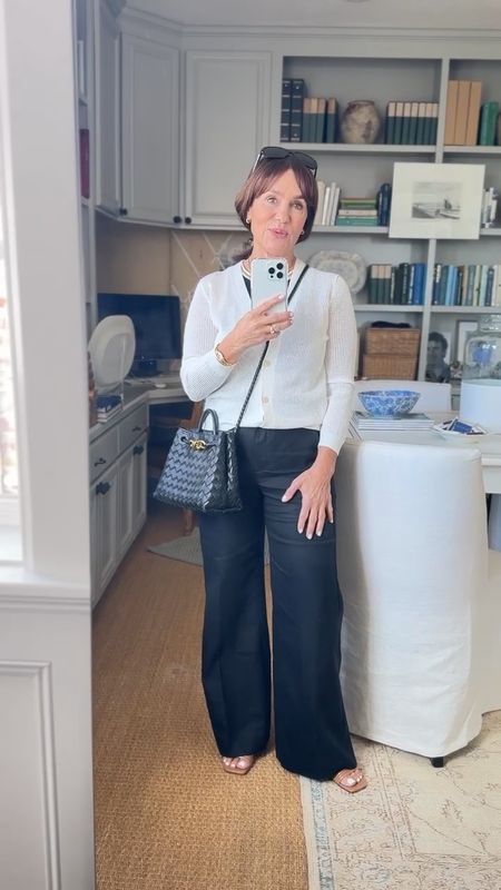 Outfit of the day! Wearing a size small in the white cardigan. I also linked similar linen pants, as well as a dupe to the Bottega Andiamo handbag! My daughter has the same one from Amazon and it looks identical 😍
Wearing my usual 4p in pants, took a small in the Theory cardigan

#LTKStyleTip #LTKSeasonal #LTKFindsUnder100
