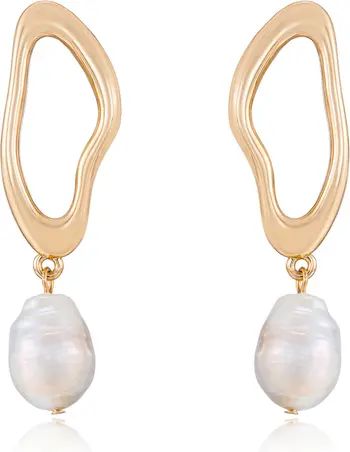 Oval Freshwater Pearl Drop Earrings | Nordstrom