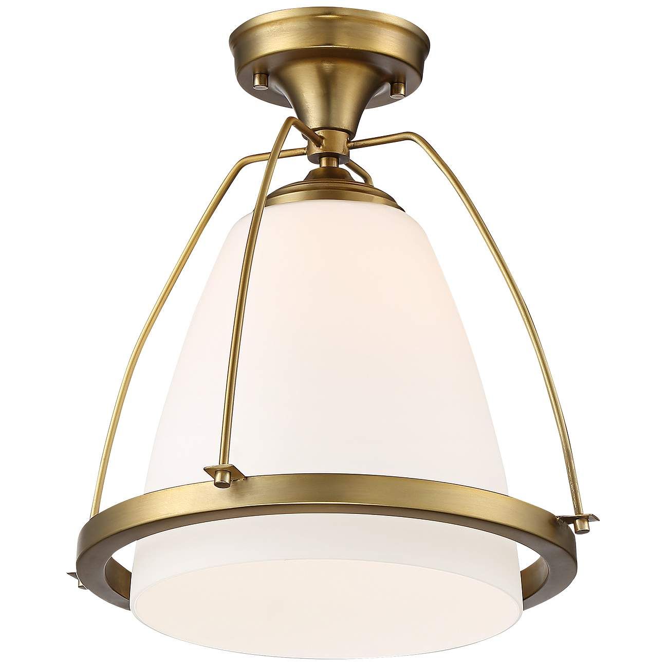 Possini Euro Orland 14"W Warm Brass Ceiling Light | Lamps Plus