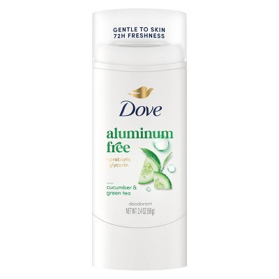Dove Beauty Aluminum-Free Tea Deodorant Stick - Cucumber & Green - 2.4oz: Under Arm, Paraben-Free, Vegan, Sensitive Skin | Target