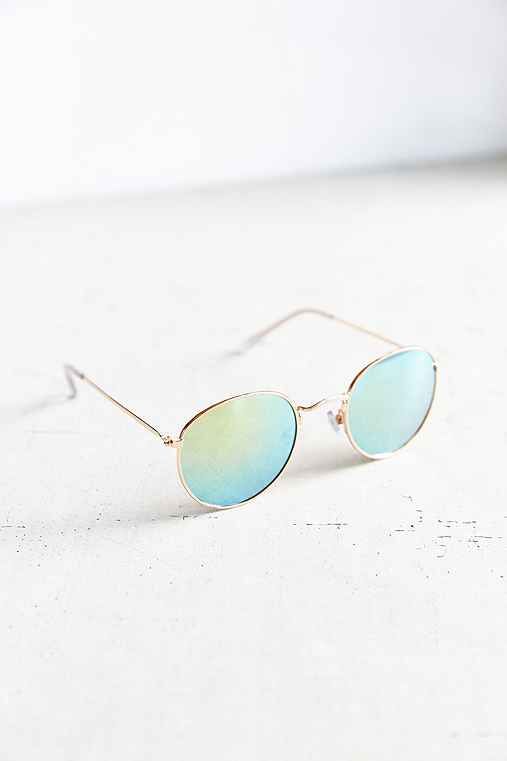 Round Metal Sunglasses,GOLD,ONE SIZE | Urban Outfitters US