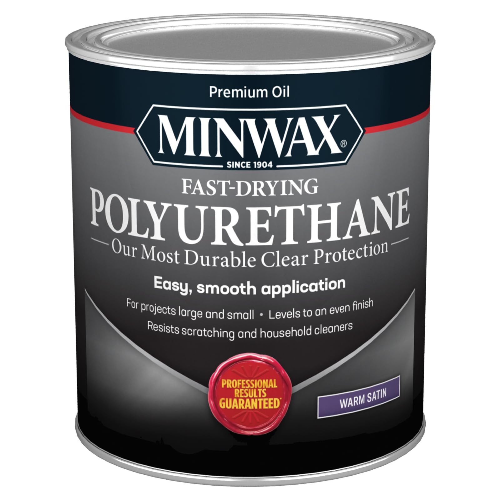 Minwax Fast Drying Polyurethane Protective Wood Finish, Warm Satin, 1 Quart | Amazon (US)