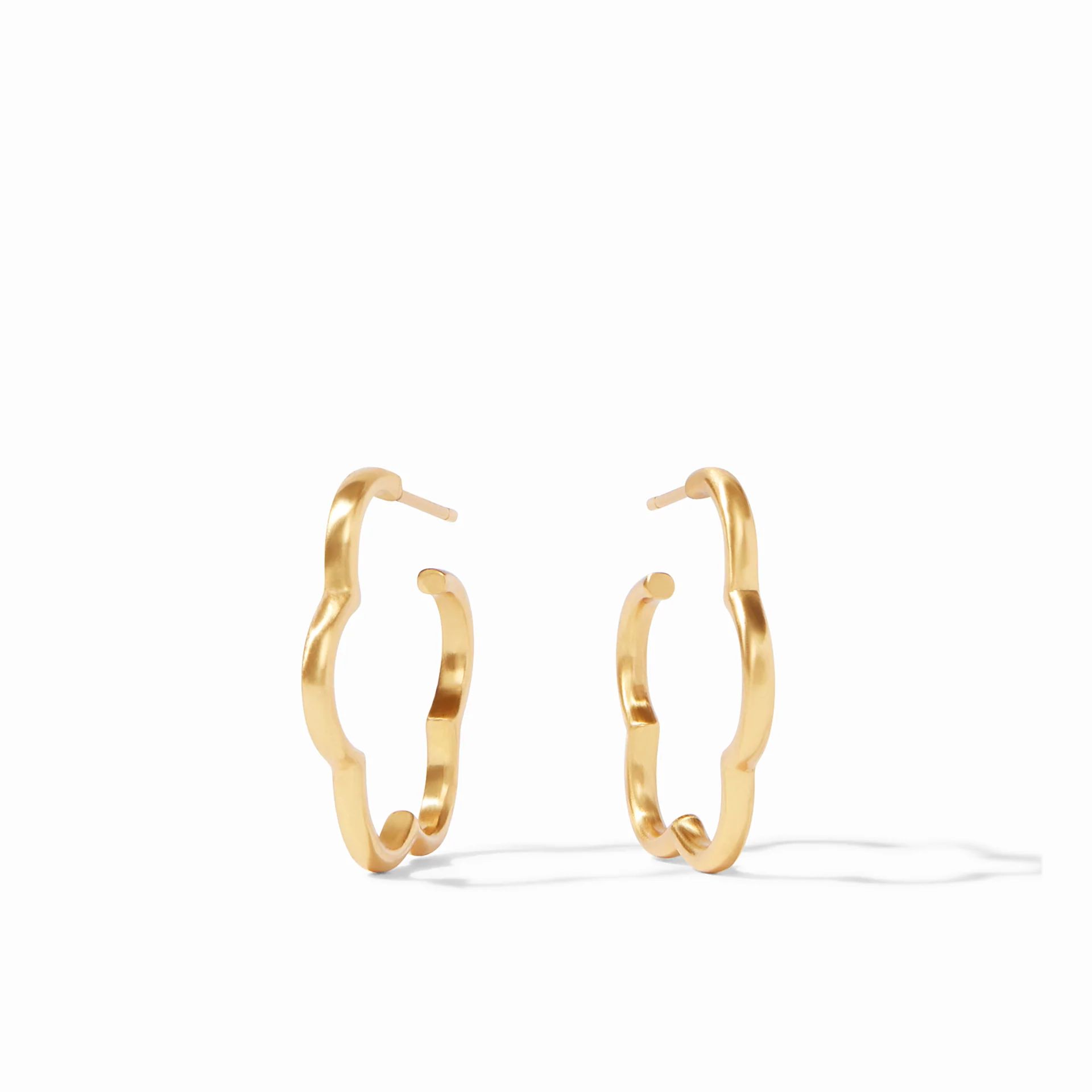 Gardenia Gold Floral Hoop Earrings | Julie Vos | Julie Vos