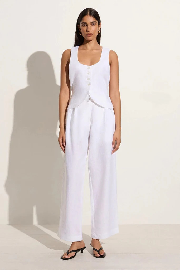 Duomo Pant White | Faithfull (AU)