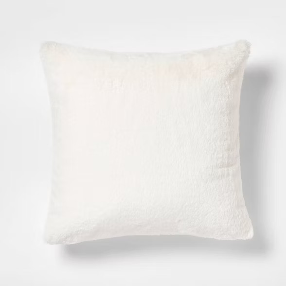 Faux Rabbit Fur Throw Pillow - Threshold™ | Target