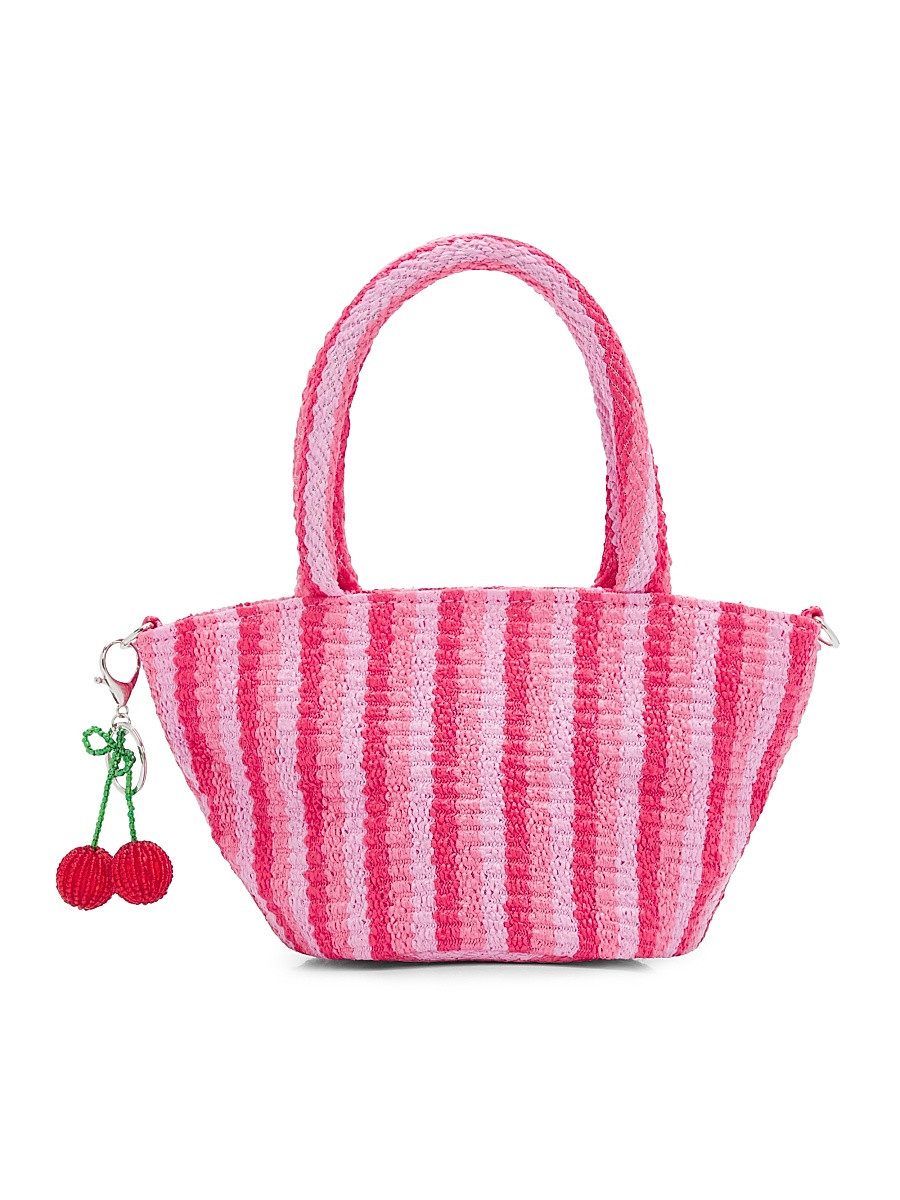 Girl's Rafia Striped Tote Bag - Pink | Saks Fifth Avenue