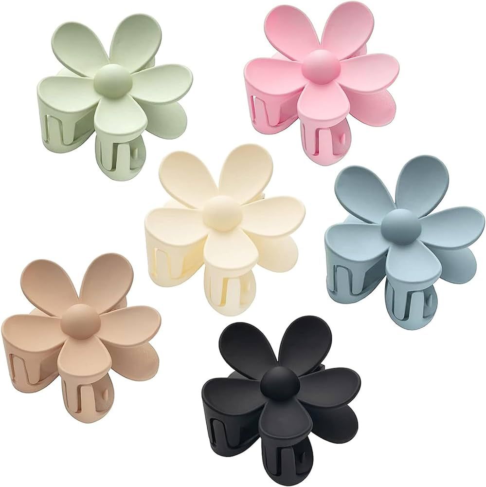 Flower Hair Clips, Hair Claw Clips, Large Claw Clips for Women Girls Thick Hair, Big Cute Dasiy H... | Amazon (US)