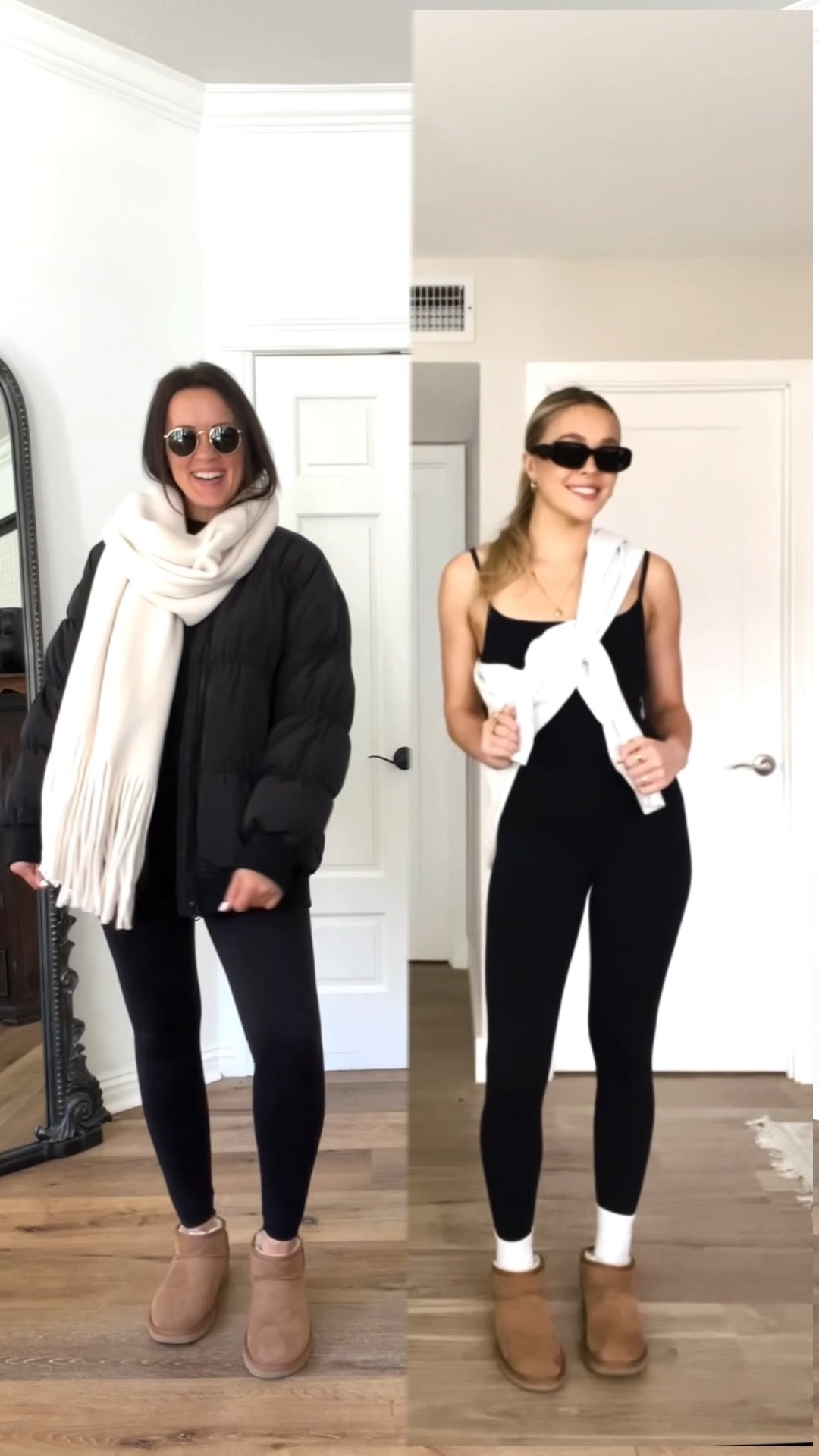 Styling the Ugg Ultra Mini Boots for mom and daughter.

Uggs run TTS (whole sizes only). 
Linked as much as I could from all looks. 

Winter style | warm weather look | skims | Lululemon flare | align leggings | H&M bomber jacket | quilted | 

#LTKunder100 #LTKshoecrush #LTKstyletip