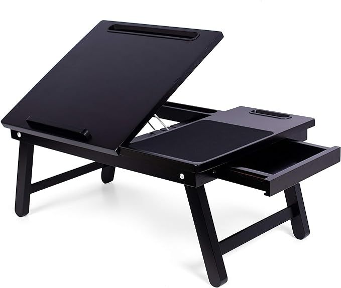 BirdRock Home Multi-Tasking Laptop Bed Tray with Storage Drawer - Lap Desk Table for Sitting or S... | Amazon (US)