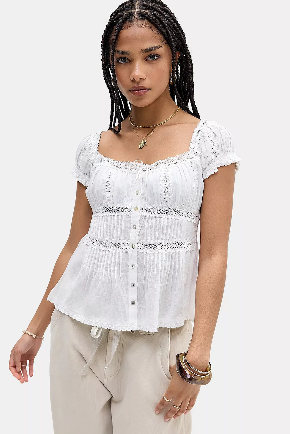 Kimchi Blue Faye Blouse | Urban Outfitters UK