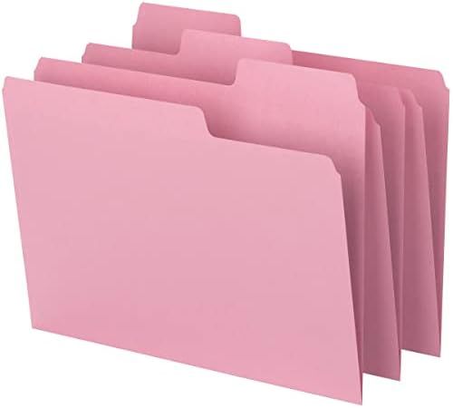 Smead SuperTab File Folder, Oversized 1/3-Cut Tab, Letter Size, Dark Pink, 12 per Pack (11819) | Amazon (US)