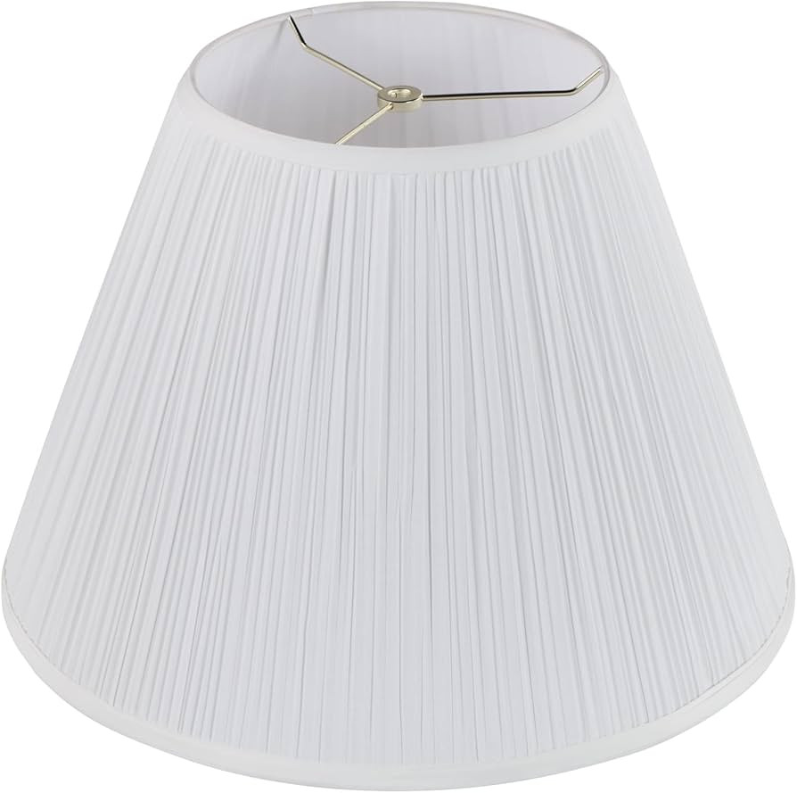 Aspen Creative 33137, Mushroom Pleated Traditional Spider Lamp Shade, Pleated White, 9" Top x 18"... | Amazon (US)