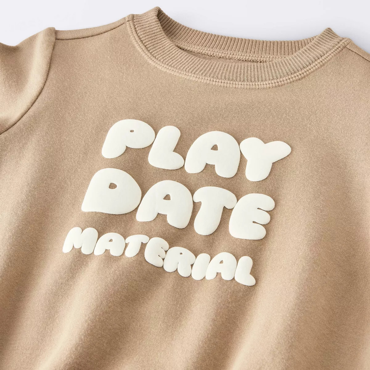 Baby Boys' Play Date Sweatshirt Bubble Romper - Cloud Island\u2122 Brown 6-9M | Target