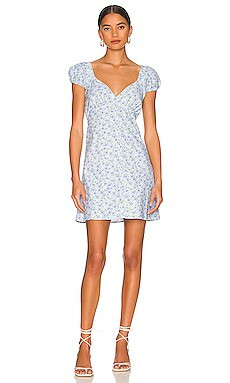 Boyish The Dusty Puff-Sleeve Mini Dress in Forget Me Not from Revolve.com | Revolve Clothing (Global)