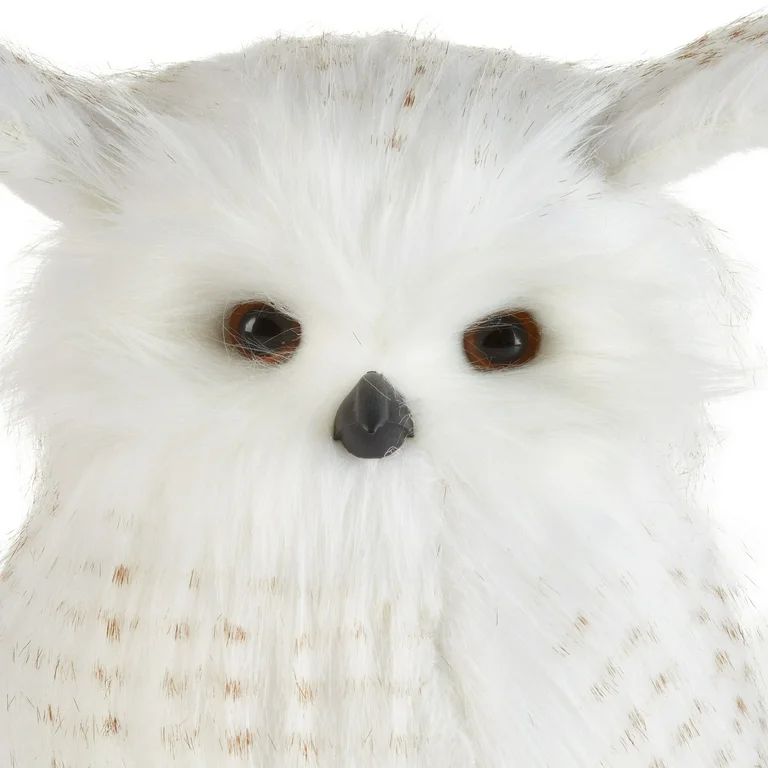 Holiday Time White with Brown Speckles Owl Figurine Christmas Tree Topper, 12" High - Walmart.com | Walmart (US)