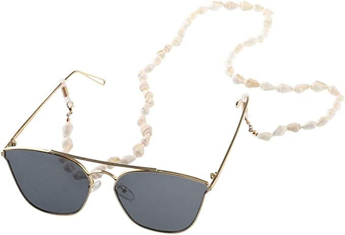 Aysekone 1 Pack Fashion Chic Conch Seashell Reading Glasses Chain Sunglasses Reading Beaded Glass... | Amazon (US)