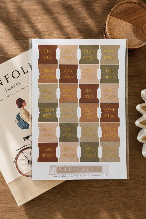 Salt & Light - Matte Coated - Bible Tabs - Earth Tone - Journaling - Beautiful Index - 66 Books +... | Amazon (US)