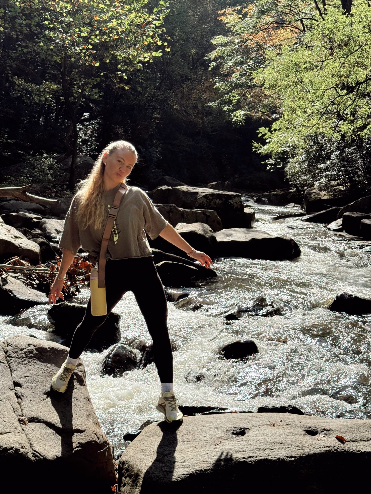 outdoor fall hiking adventure outfit for women | free people movement | lululemon leggings | nike hiking shoes | cute crossbody bag for hiking | owala water bottle for traveling | cute hiking outdoors outfit for warm weather 

#LTKSeasonal #LTKActive #LTKTravel