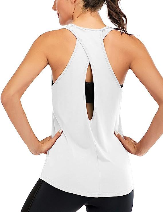 ICTIVE Womens Cross Backless Workout Tops for Women Racerback Tank Tops Open Back Running Tank To... | Amazon (US)