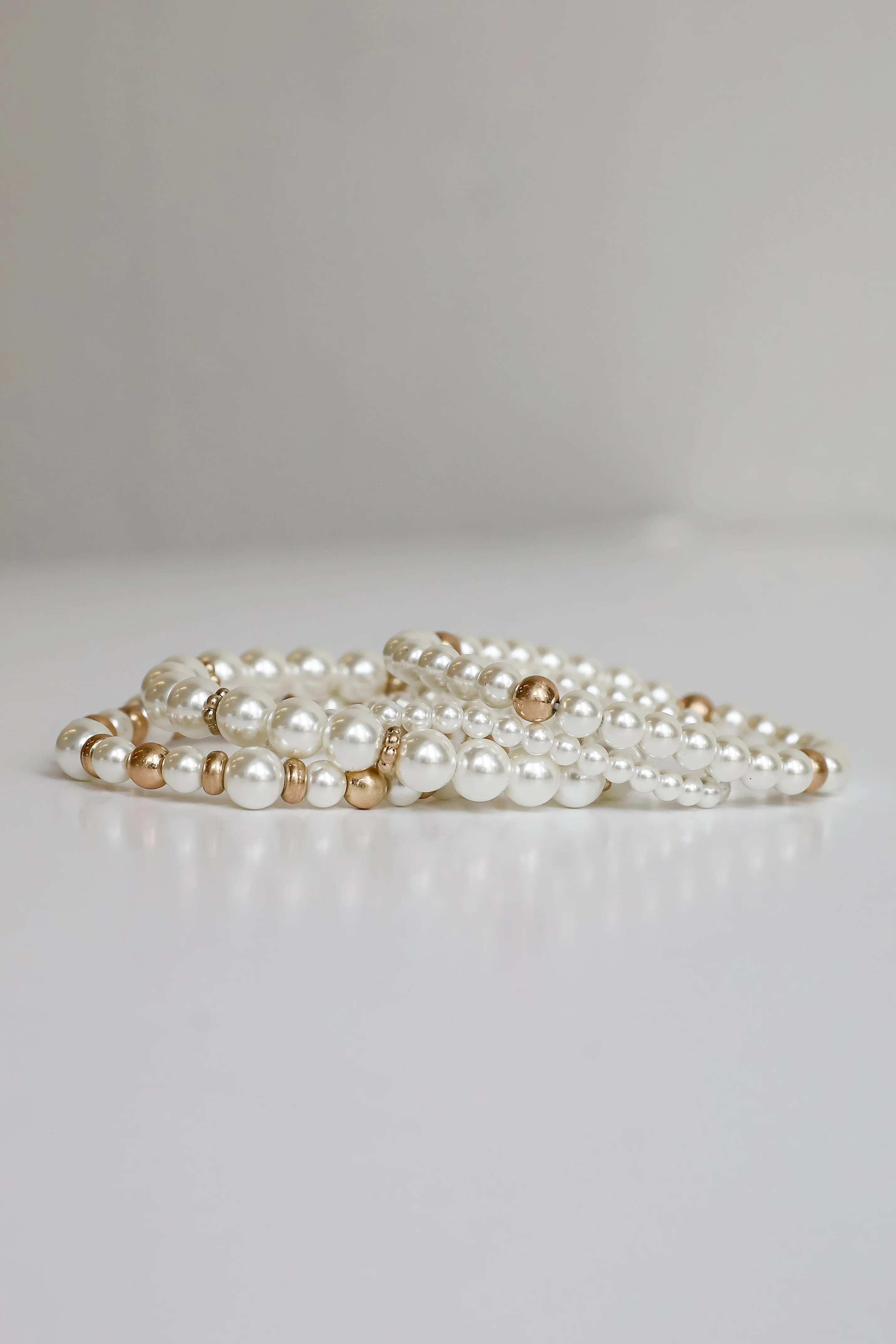 Cute Gold Pearl Bracelet Set | Pearl Bracelets | ShopDressUp | Dress Up