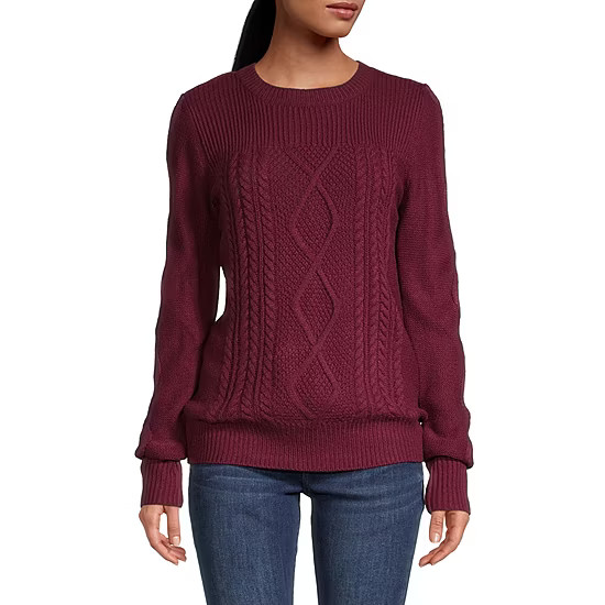 St. John's Bay Womens Crew Neck Long Sleeve Pullover Sweater | JCPenney