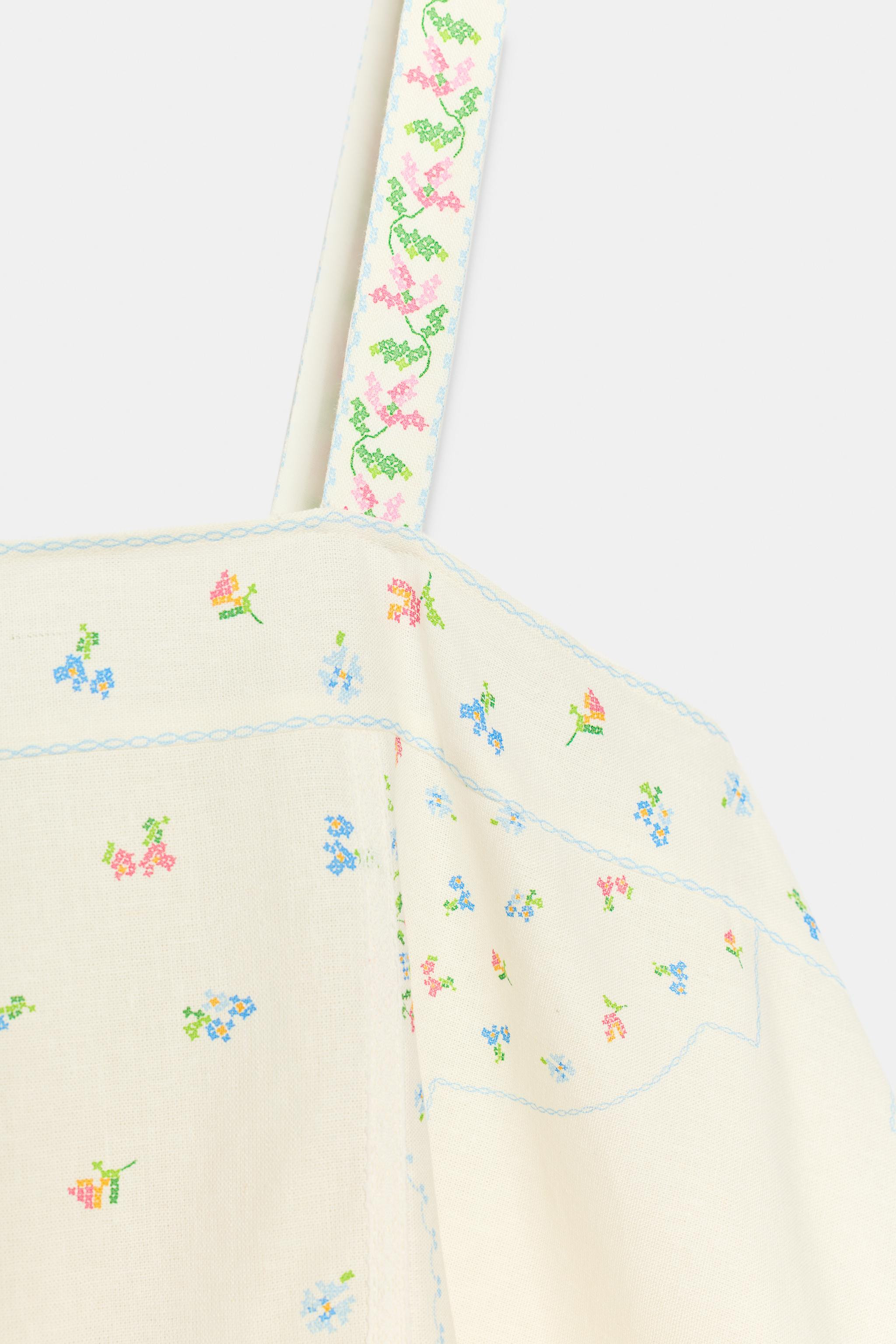 ASYMMETRIC PRINTED LINEN BLEND TOP | Zara UK