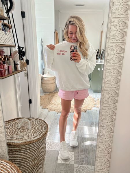 Engaged era crew — 🤎⚡️ shout out to my mama! I’m in the XL! Shorts are Vitality - S & on clouds 🌿 cozy ootd! 

Comfy / casual / Etsy / small shop / Holley Gabrielle 

#LTKfindsunder50 #LTKstyletip #LTKfindsunder100