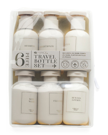 6pc Hotel Travel Bottles Set | TJ Maxx