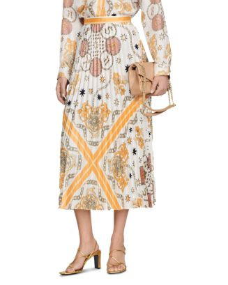Pollenca Scarf Print Pleated Midi Skirt | Bloomingdale's (US)