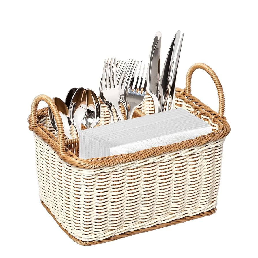 Cabilock Utensil Holder Silverware Caddy Cutlery Utensil Basket for Table,Organizer for Kitchen, ... | Amazon (US)