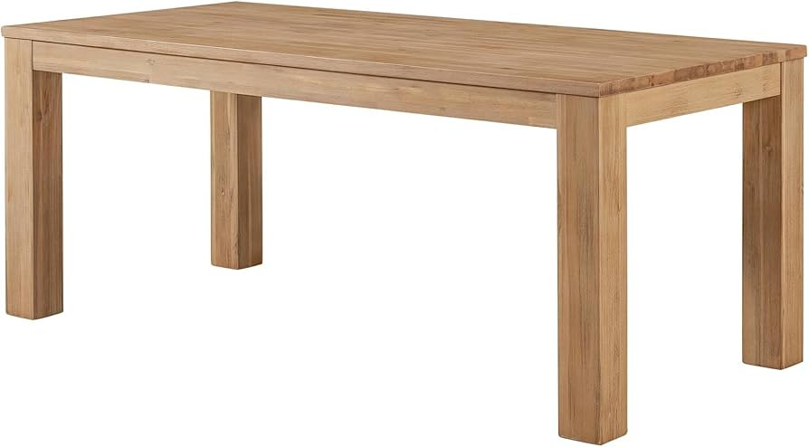 Bedford 75" Rect. Dining Table Square Legs,Solid Acacia Wood,Distressed Natural | Amazon (US)