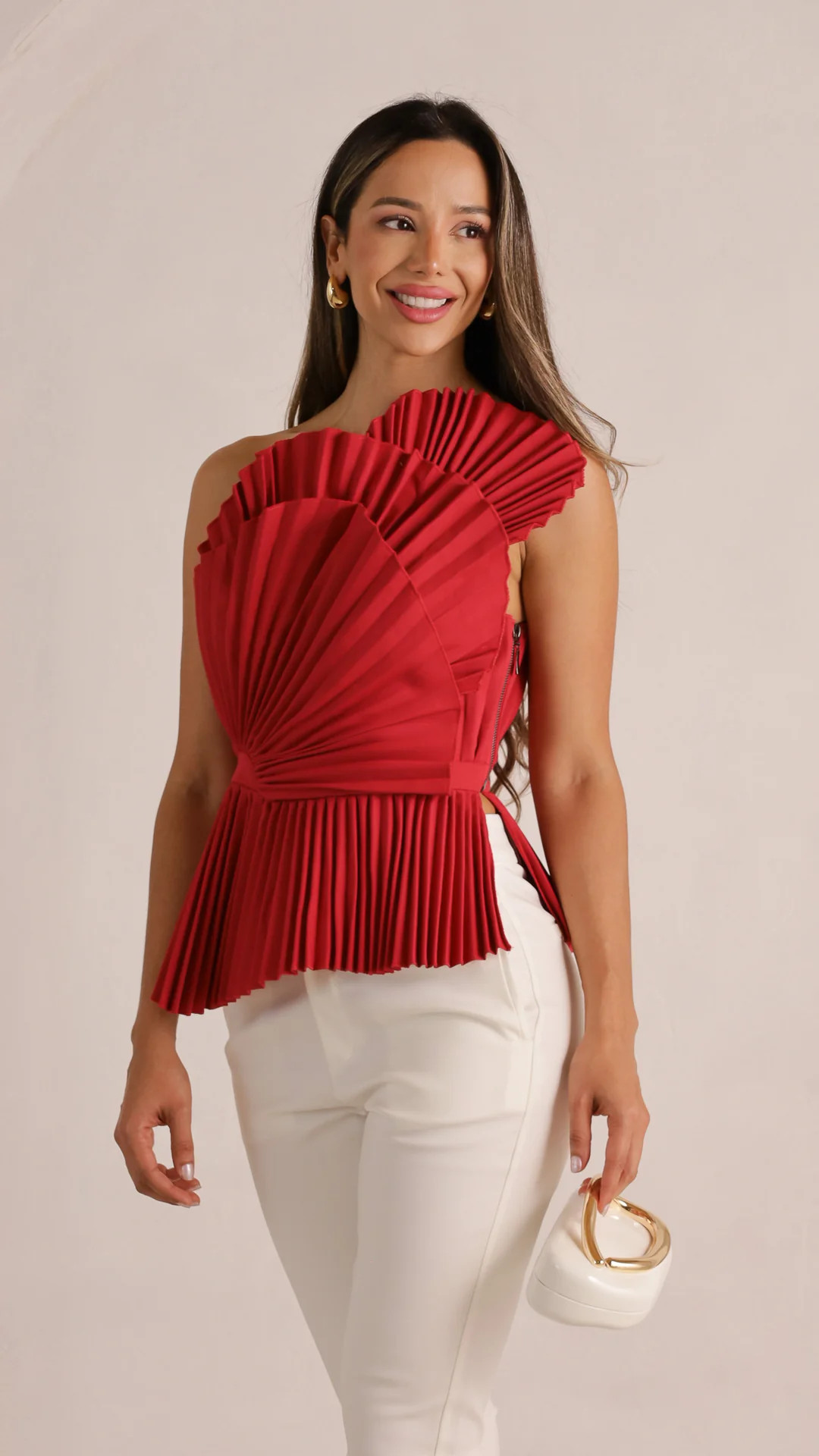 Anastasia Pleated Top | Steps New York