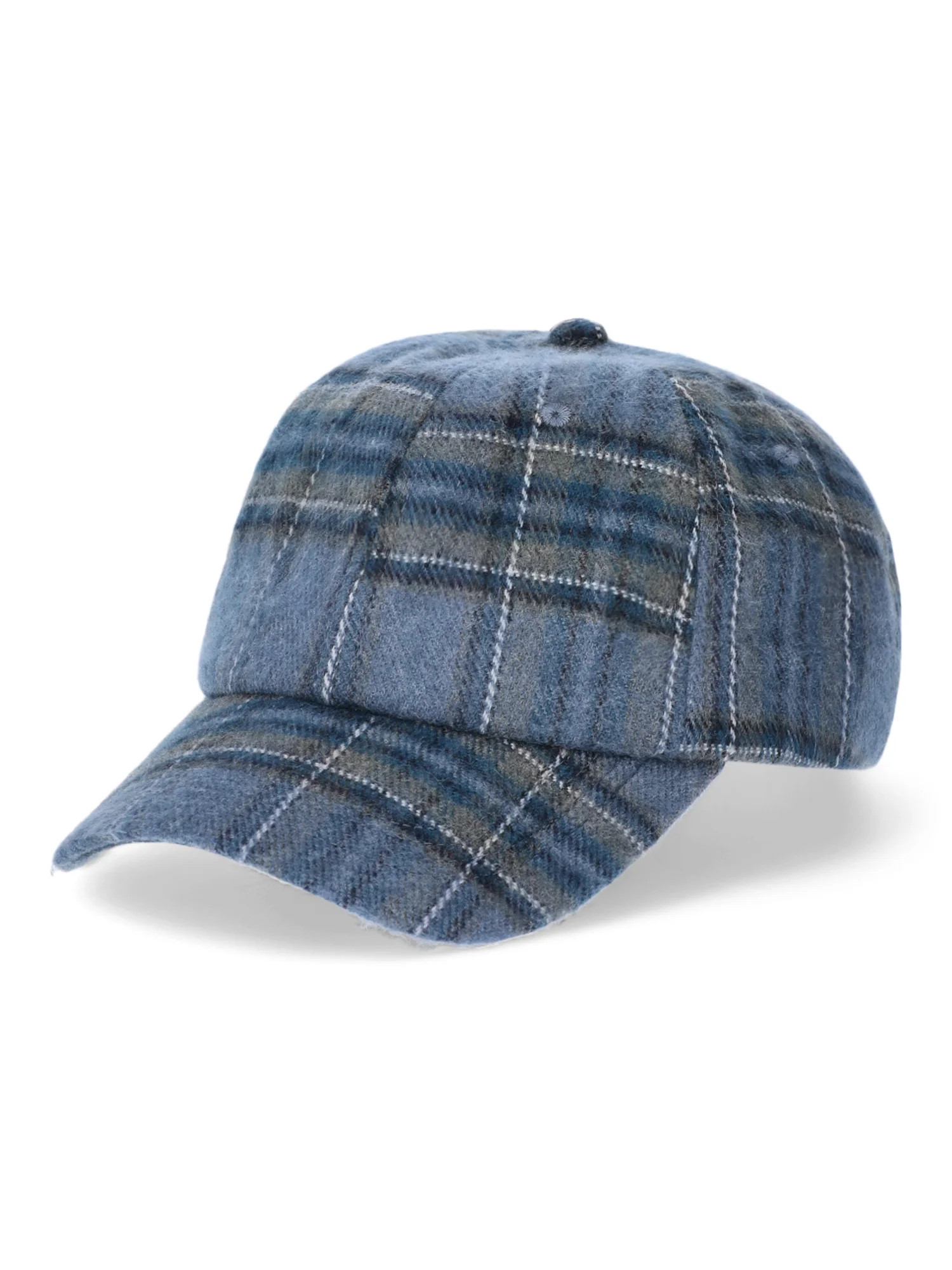 Time and Tru Women's Plaid Flannel Baseball Hat, Blue - Walmart.com | Walmart (US)