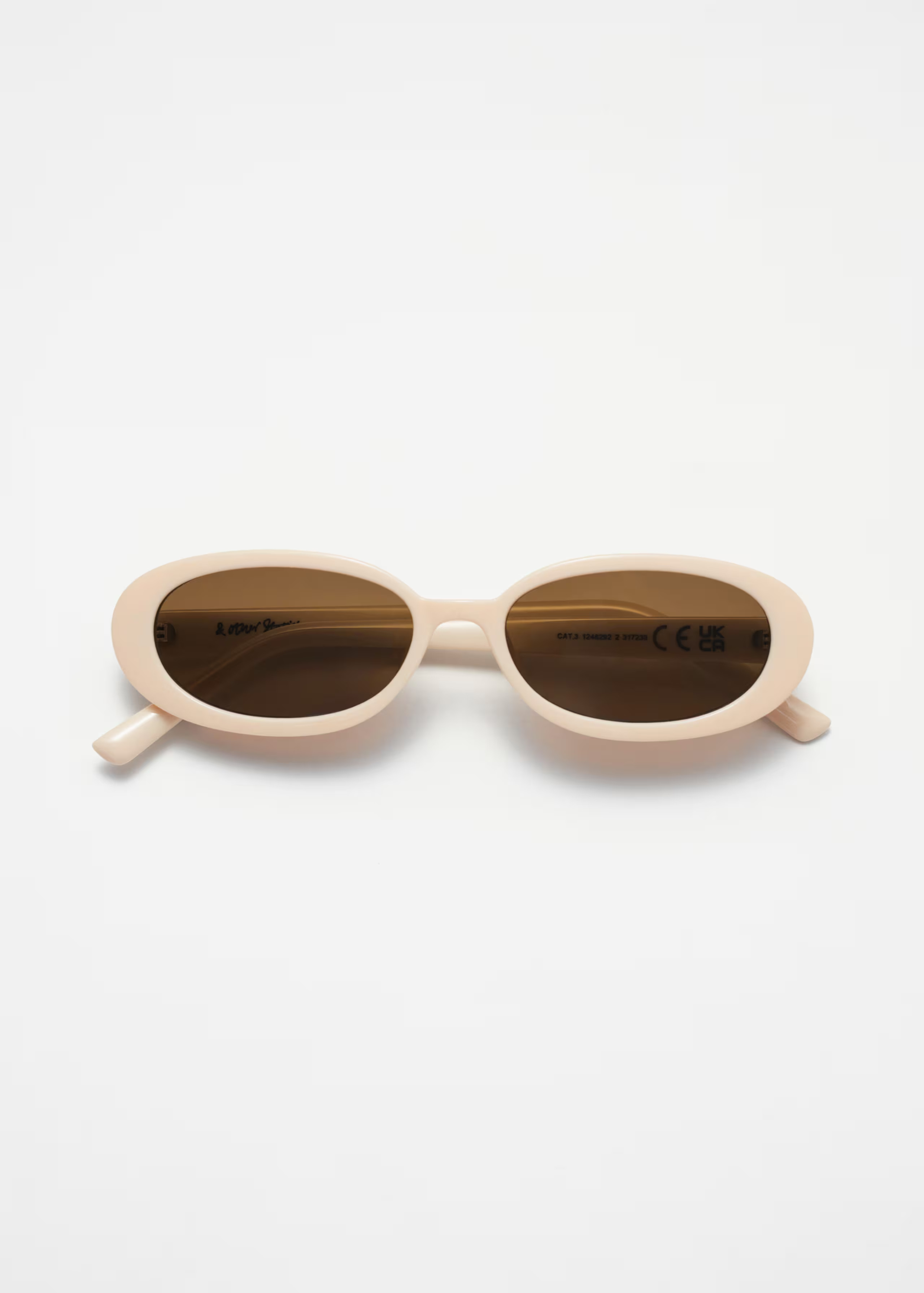 Slim Oval-Frame Sunglasses - Cream - & Other Stories GB | & Other Stories UK