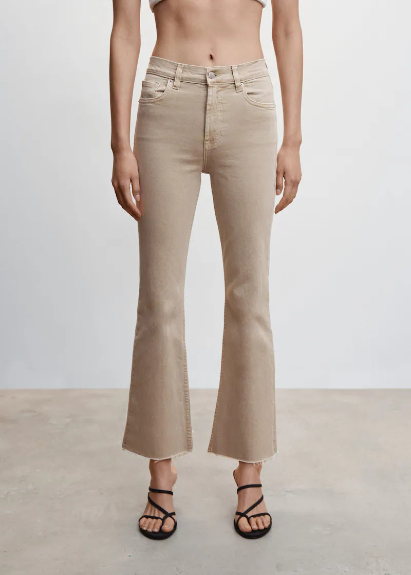 Crop flared jeans | MANGO (US)