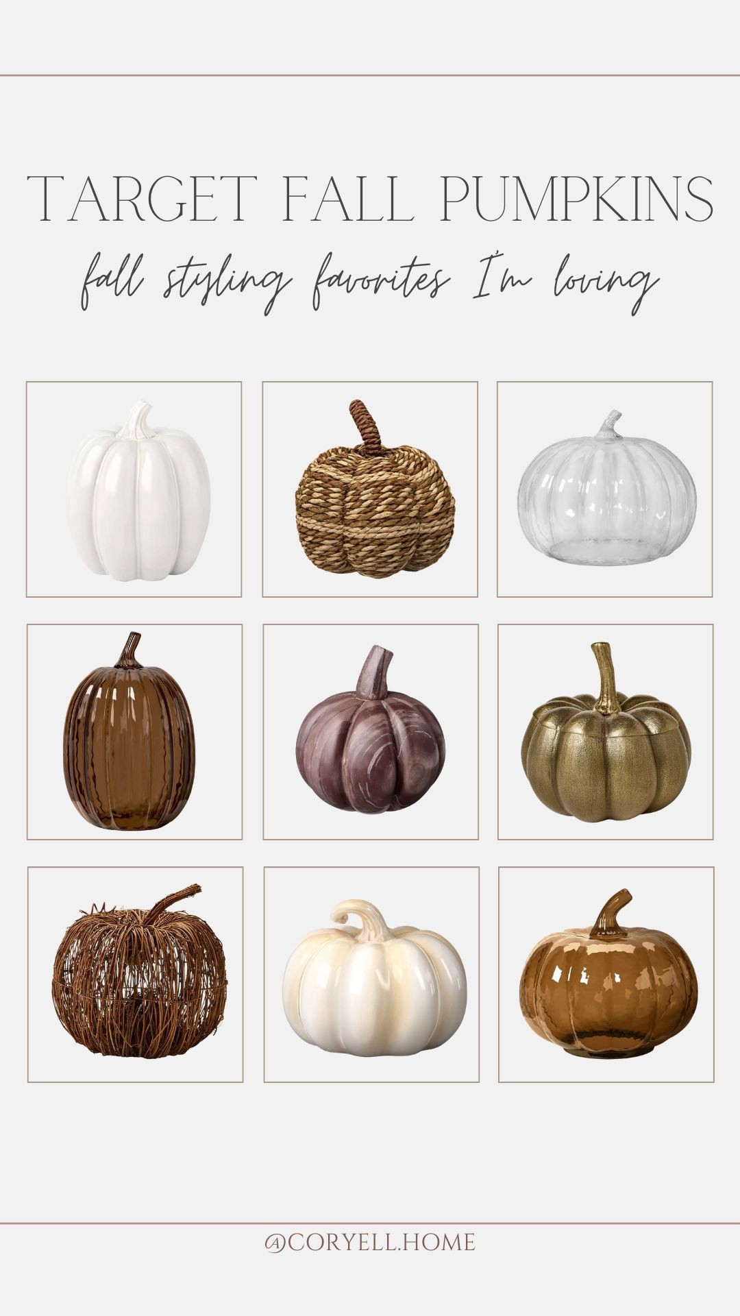 The perfect fall pumpkin round up! Favorites in all materials, sizes, and tones, but all so affordable and perfect for the fall season! 

#LTKSeasonal #LTKHome #LTKStyleTip