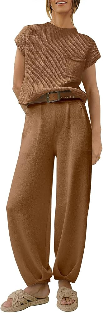 ANRABESS Two Piece Sets for Women Lounge Airport Outfits | Amazon (US)