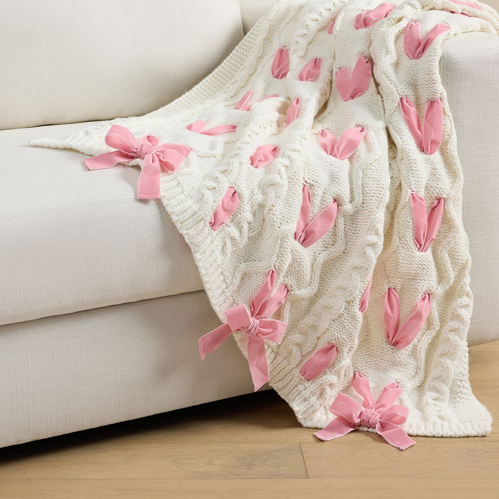 LoveShackFancy Knit Ribbon Throw | Pottery Barn Teen