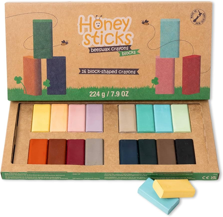 Honeysticks Block Crayons (16 Pack), Non Toxic Crayons for Kids, Toddlers, Made from Pure Beeswax... | Amazon (US)