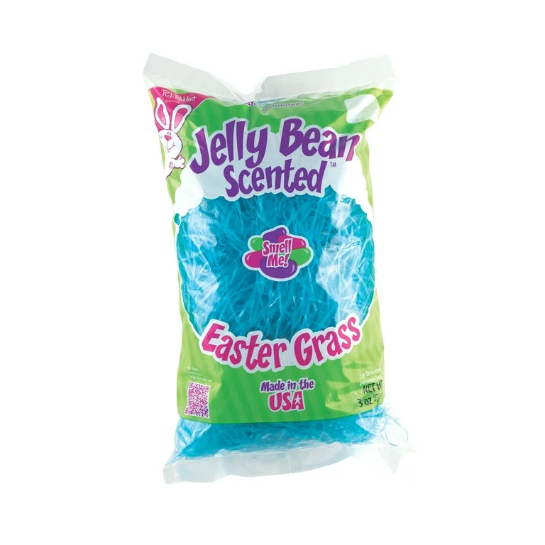 Easter Unlimited Jelly Bean Scented Plastic Easter Grass, Blue, 3 oz. | Walmart (US)