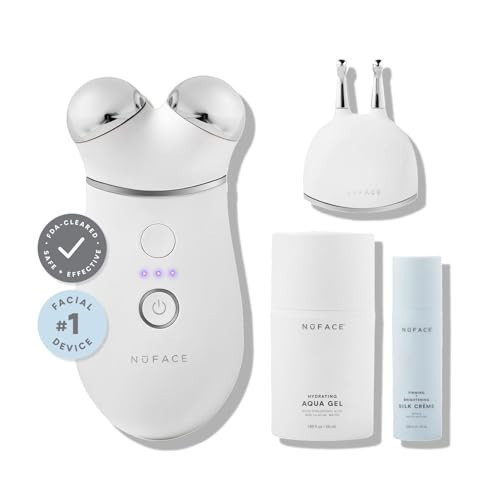 NuFACE Trinity+ Microcurrent Facial Device + Effective Lip & Eye Attachment - FDA Cleared Skin Tightening & Face Toning Device for Targeted Treatment + Microcurrent Gel Activator, Silk Crème & Brush | Amazon (US)
