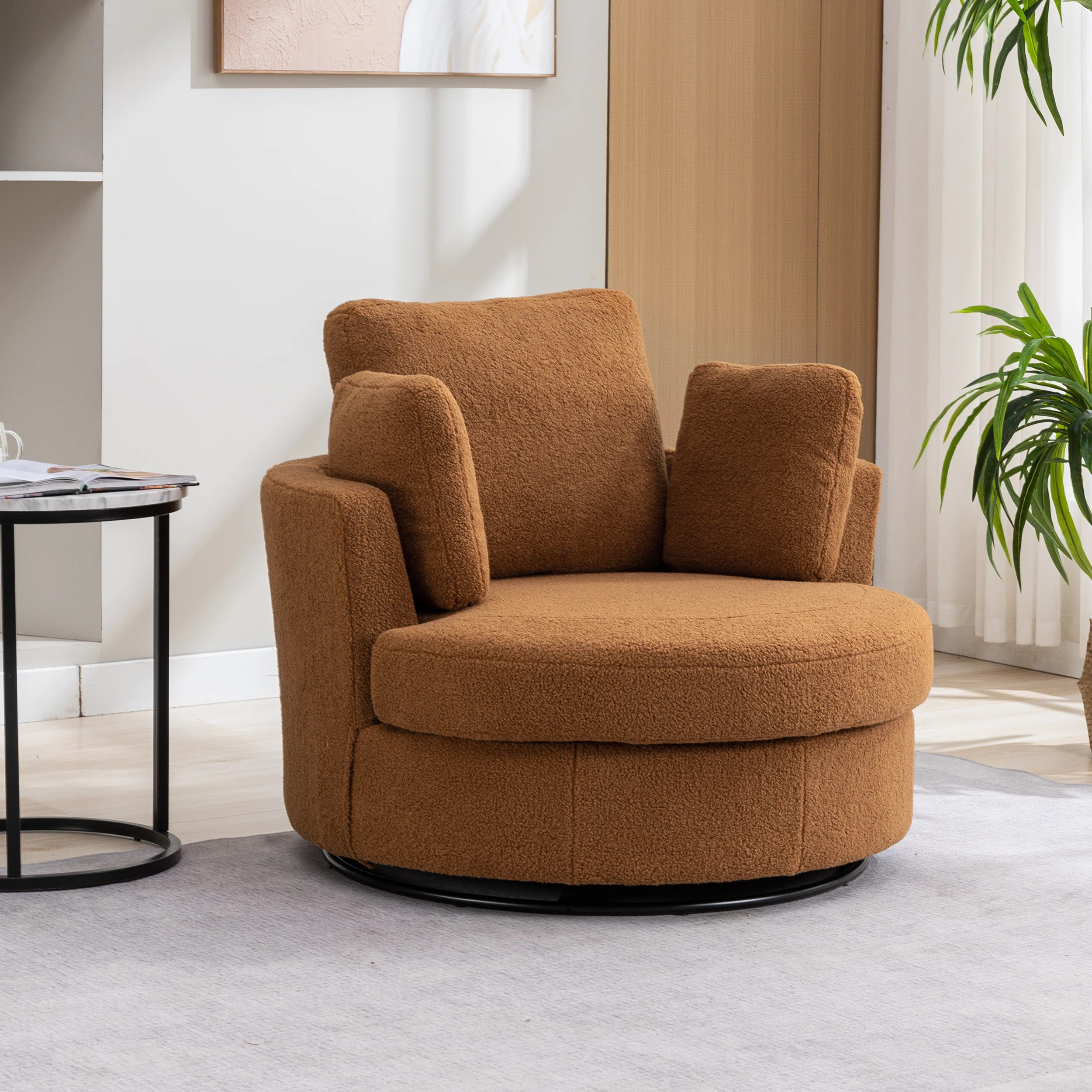 Dahlonega Slipcovered Swivel Barrel Chair | Wayfair North America