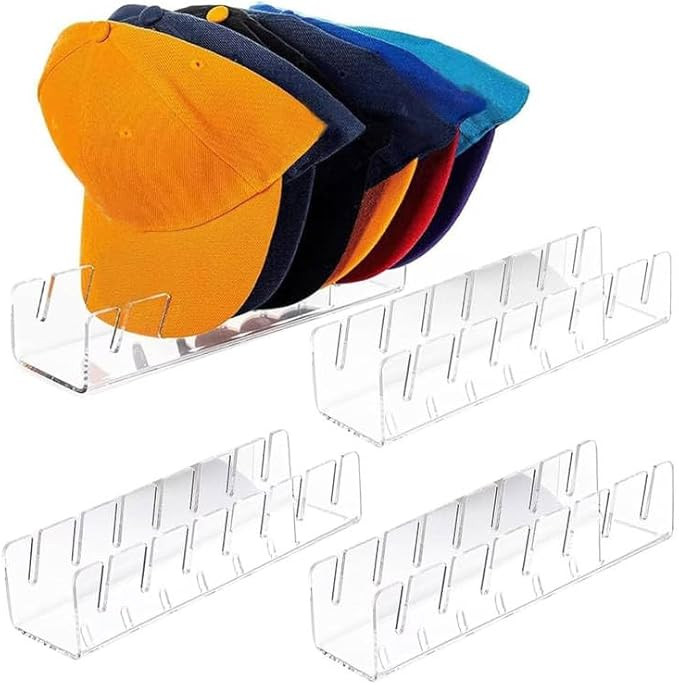 2024 New Hat Stand for Baseball Caps Display and Organizer , No Install Acrylic Hat Holder for 14... | Amazon (US)