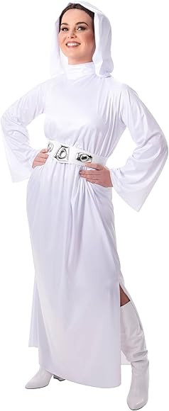 STAR WARS OFFICIAL PRINCESS LEIA HALLOWEEN COSTUME FOR ADULTS - Poly Jersey Hooded Dress with Vin... | Amazon (CA)