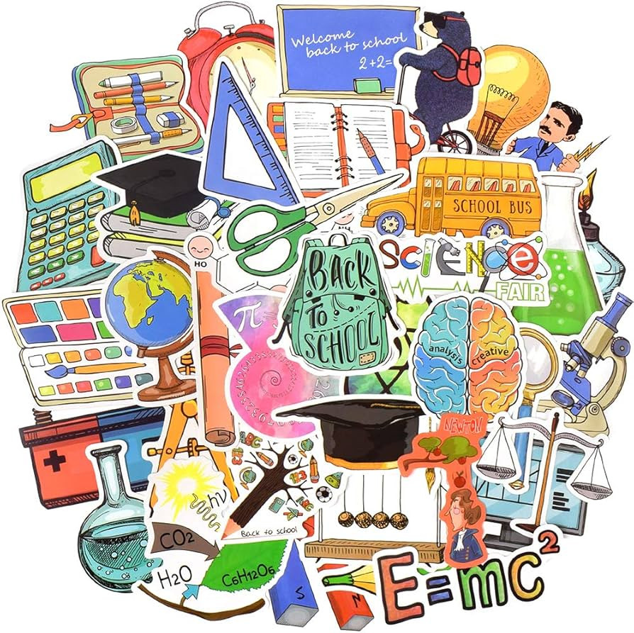 QTL School Stickers for Teacher Stickers for Students Laptop Kids Water Bottles Stickers Science ... | Amazon (US)