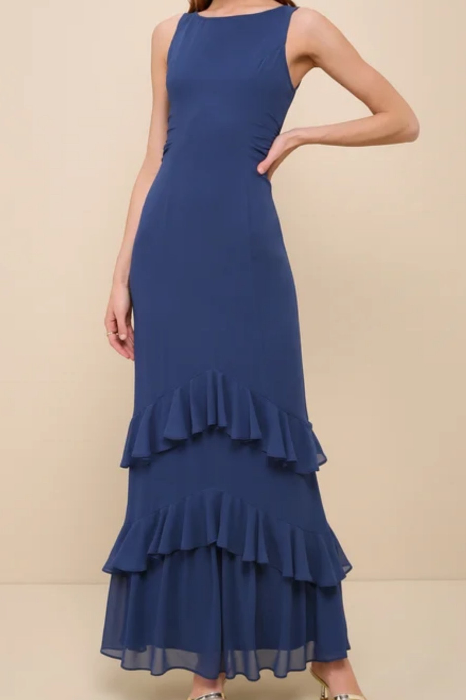 Dark blue ruffle dress 

#LTKWedding #LTKSaleAlert #LTKFindsUnder50