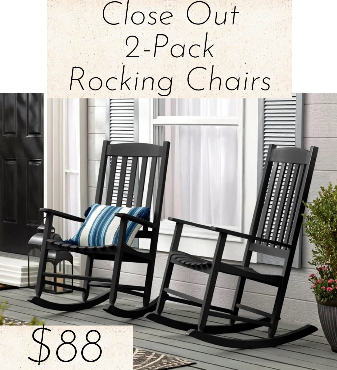 🚨CLEARANCE ALERT🚨

Snag this 2-pack of solid wood rocking chairs before they’re gone!

🪑 1 chair per box | 26.25”W x 34”D x 45”H
⚒️ Easy 30-min assembly (tools included)
🌿 FSC-certified Acacia wood + weather-resistant finish
🏡 Great for porches, patios, balconies, or indoors
🎨 Multiple colors to match any space
✅ CPSC tested for lead | 250 lb weight limit

Perfect solo or as a set to create a cozy outdoor nook. Limited stock — grab yours now!

#ClearanceFind #OutdoorLiving #RockingChair #PorchVibes #LTKhome #walmart #mainstays #decor #accentchair 

#LTKSaleAlert #LTKFindsUnder100 #LTKHome