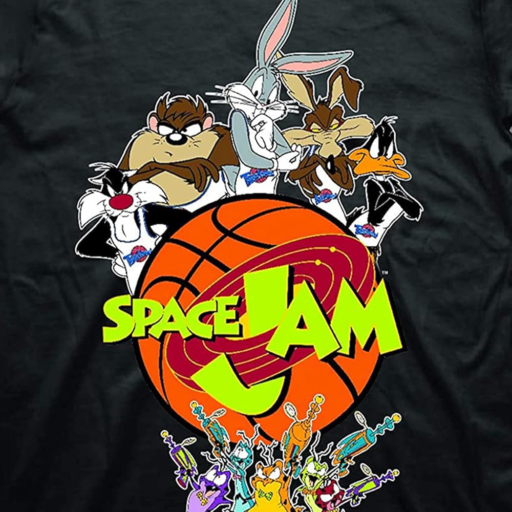 space jam Mens Classic Shirt - Tune Squad Marvin & Bugs Bunny Tee 90’s Classic T-Shirt | Amazon (US)