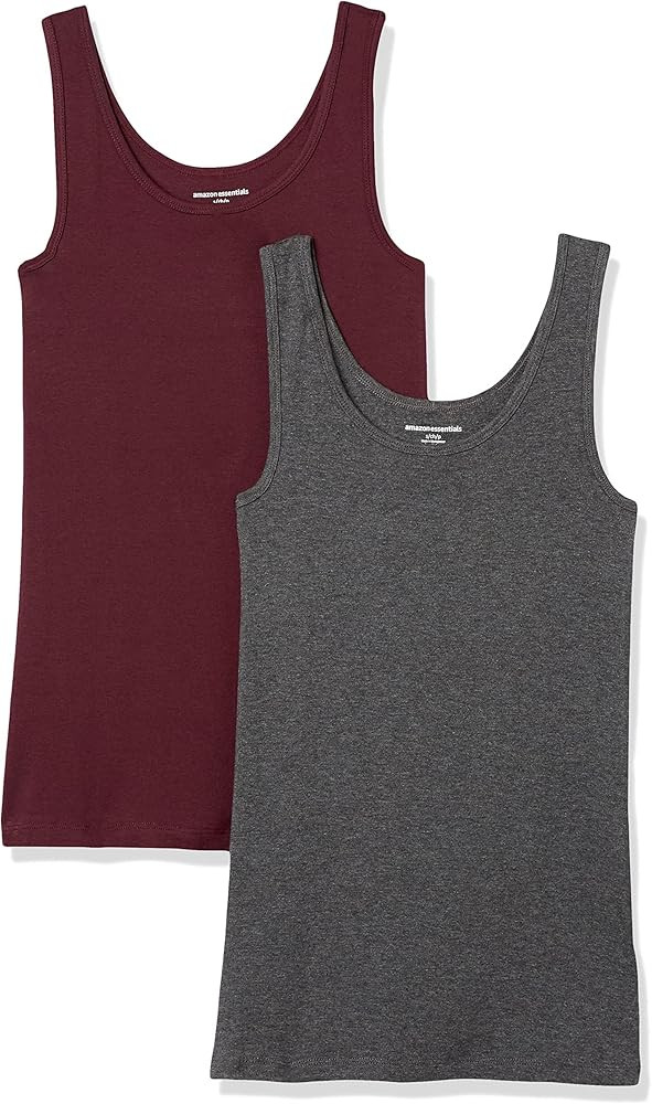 Amazon Essentials Women's Slim-Fit Tank, Pack of 2 | Amazon (US)